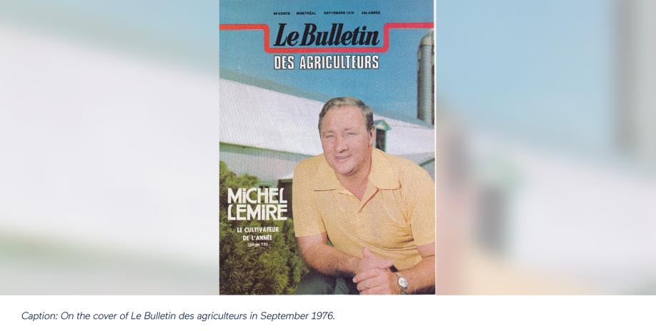 On the cover of Le Bulletin des agriculteurs in September 1976
