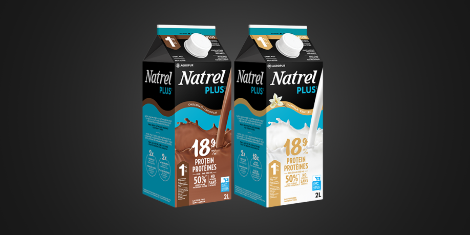 Natrel Plus vanilla et chocolate 1%